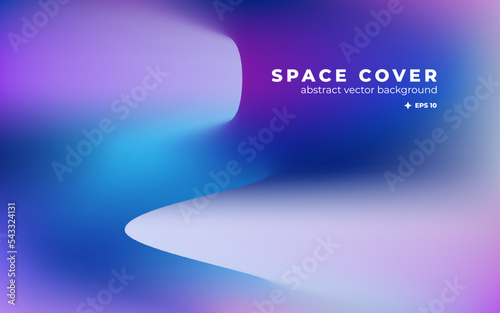 Trendy vector gradient cover design. Modern space template for web and print use.