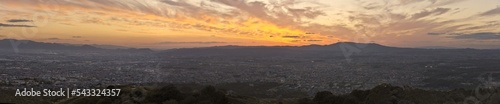 Nara,Japan - October 29, 2022: Panoramic view of Nara City from Wakakusayama mountain in Japan
 photo