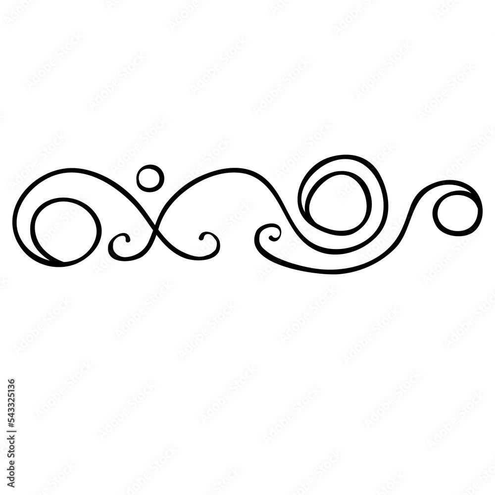 Simple Flourish. Hand Drawn Swirl. Filigree Scroll Simple Flourish. Hand Drawn Swirl. Filigree Scroll