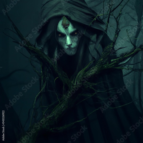 Foto Hag Witch in Dark Woods Concept Art