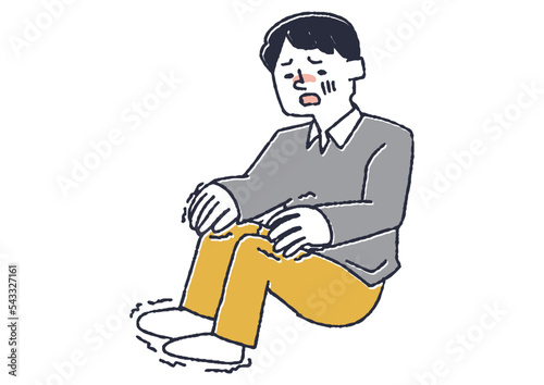 手足が震える男性　病気の初期症状