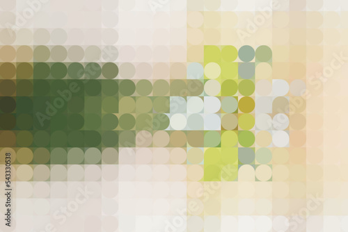 Pastel green and cream abstract background with circle pixeate