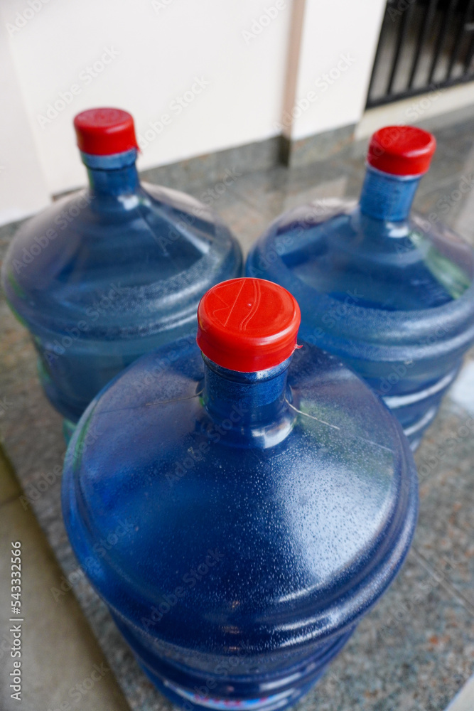 Gallon of water Close up photo of the gallon of mineral water which is Gallon of water Close up photo of the gallon of mineral water which is