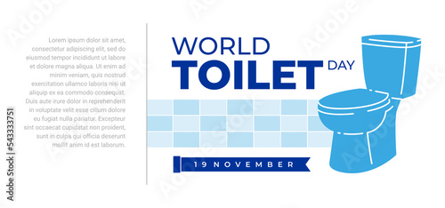  World Toilet Day. 19 November, for icon, logo, social media, poster, background, campaign, layout, promotion, web, brochure, advertising. Vector Illustration