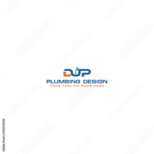 DUP letter plumbing logo design