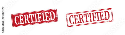 Certified grunge rubber stamp set on white background, vector illustration