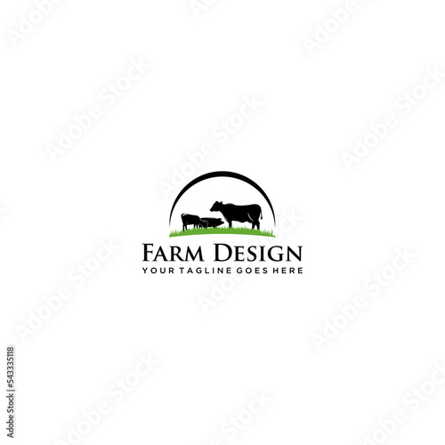 Farm logo design template .