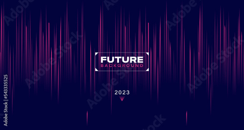 Future design background with glowing lines. Minimal design for technology and business. Vector, 2022-2023