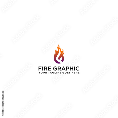 Letter FG fire vector logo design