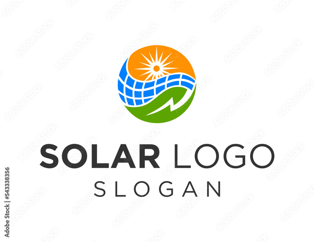 Logo about Solar Panel on white background. created using the CorelDraw application.