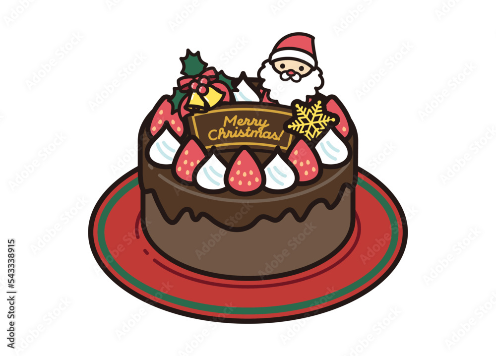 クリスマスケーキのイラスト クリスマスケーキのイラスト