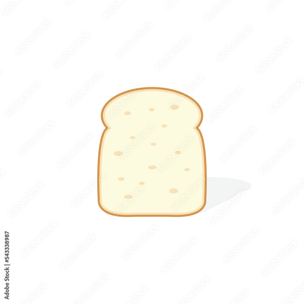 White bread isolated vector graphics White bread isolated vector graphics