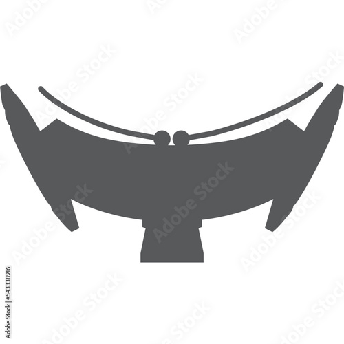 thai xylophone music instrument silhouette solid clip art