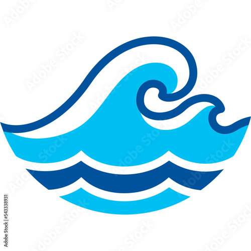 ocean and sea wave solid line style icon vector