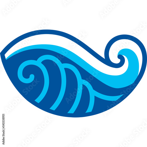 ocean and sea wave solid line style icon vector