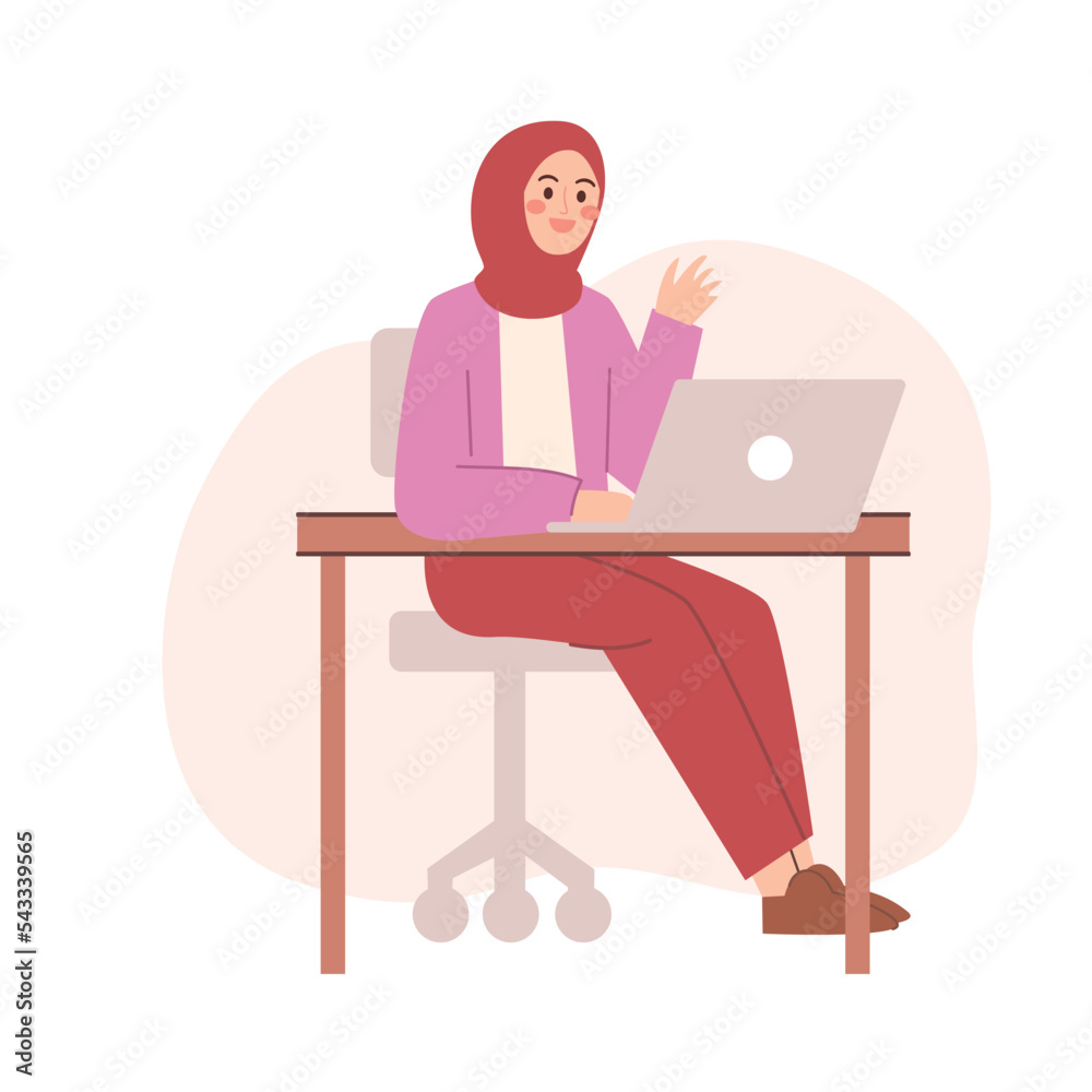 Woman working with laptop Woman working with laptop