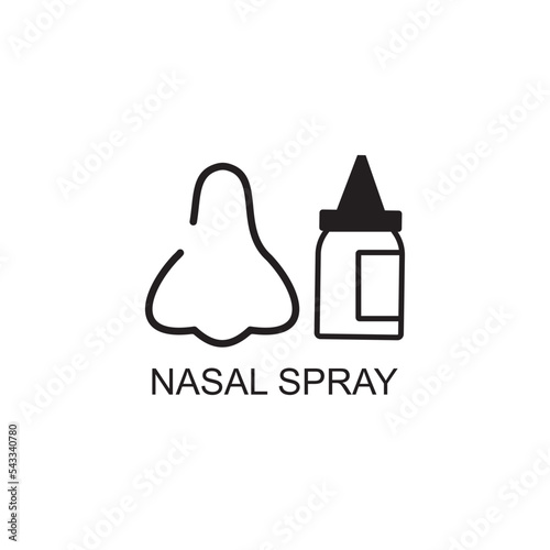 nasal spray icon , medical icon