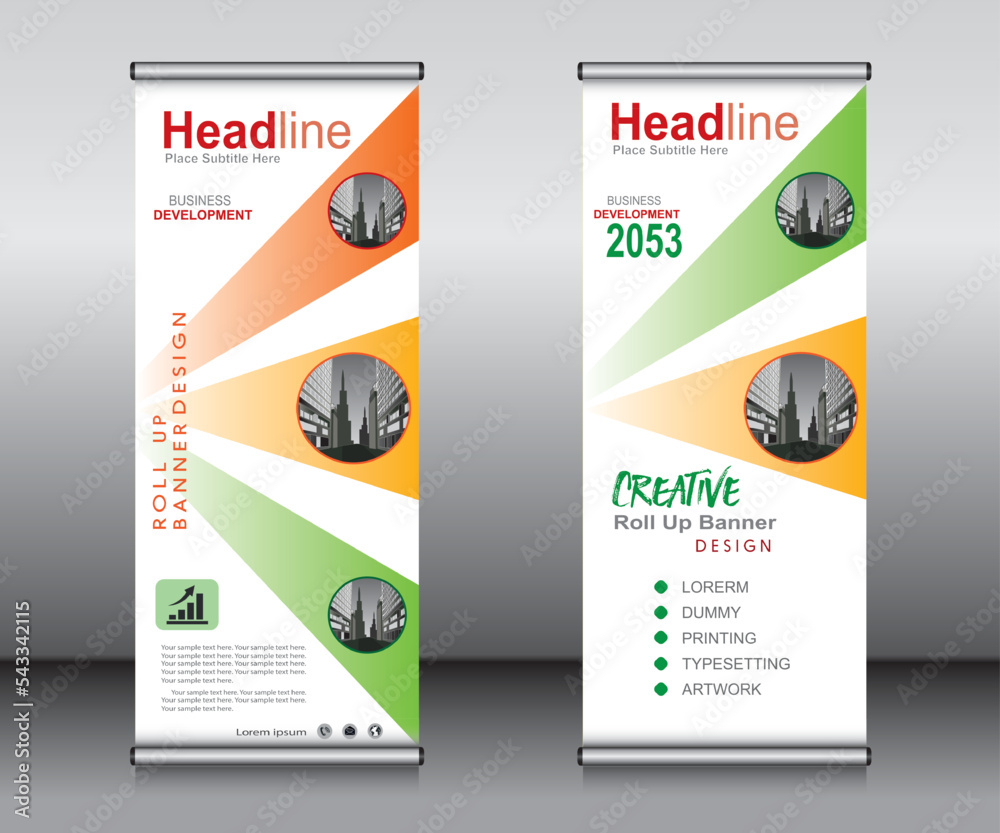 Roll up banner template design, banner, layout, advertisement, pull up