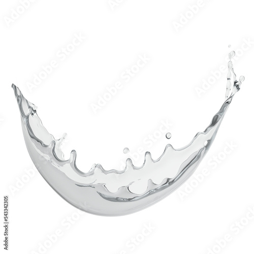 Water splashes with blue liquid waves with swirls and drops a realistic