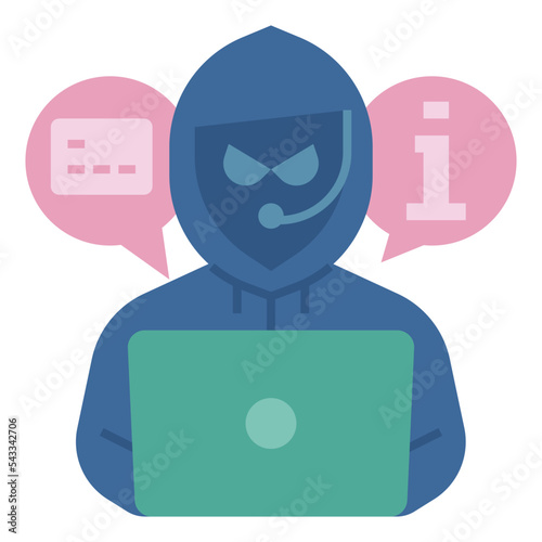 call center scam icon