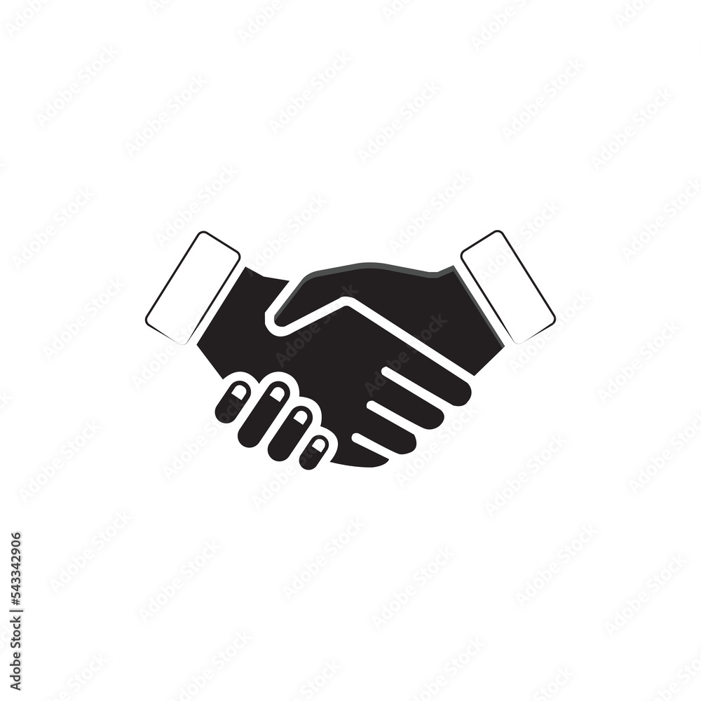 Handshake Friendship Partnership Minimalist Flat Line Outline Stroke Icon Pictogram Symbol