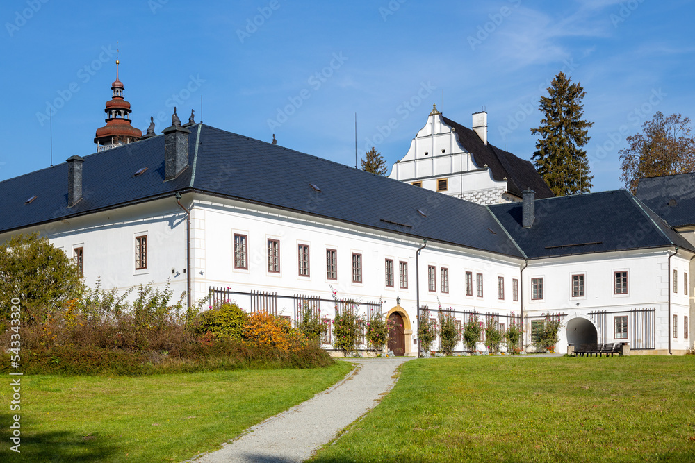 renaissance Velke Losiny chateau, Sumperk region, Hruby Jesenik mountains, Czech republic