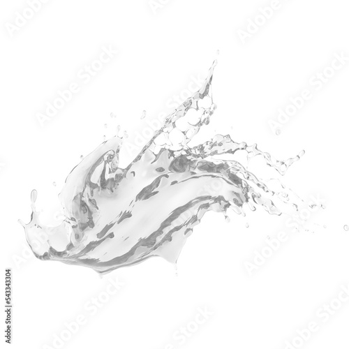 water splash isolated on white
