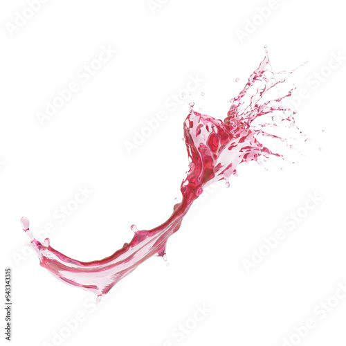 red wine splash isolated on white