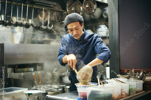 ラーメン職人のポートレイト