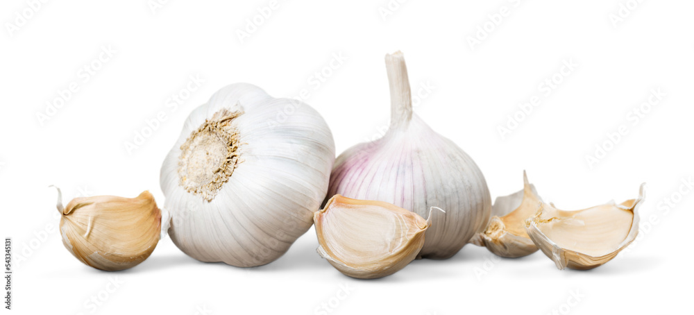 Fototapeta premium Garlic set isolated on white background