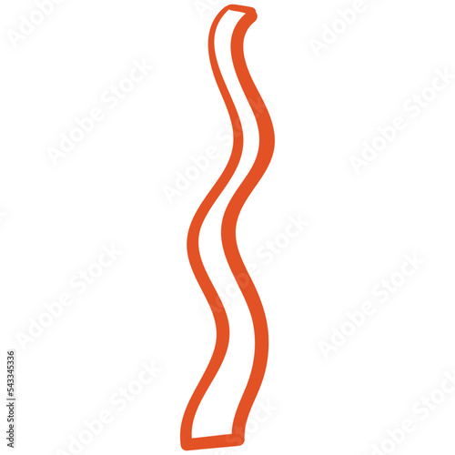 Wave shape vector illustration in line stroke design