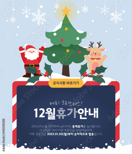 Christmas Coupon Delivery Information Design
