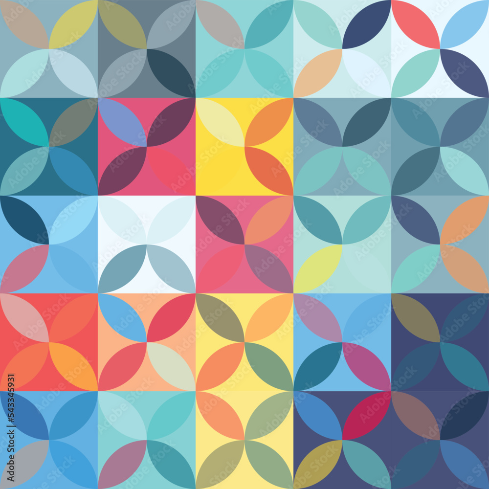 custom made wallpaper toronto digitalGeometric Circle shape Bauhaus pattern. Vector design and modern colorful art. Abstract Bauhaus design pattern.
