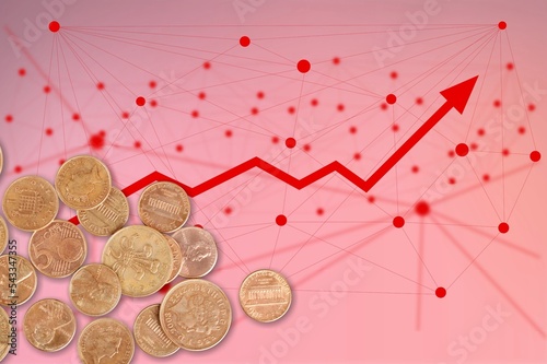 Rising cost of living. inflation financial crisis concept background