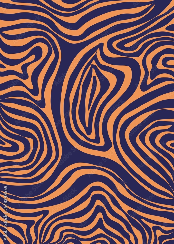 Abstract Swirl Modern Groovy Background 