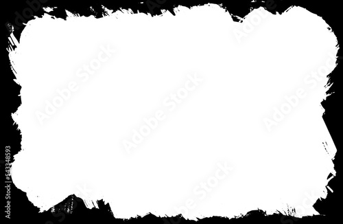 Grunge style frames are black on a white background