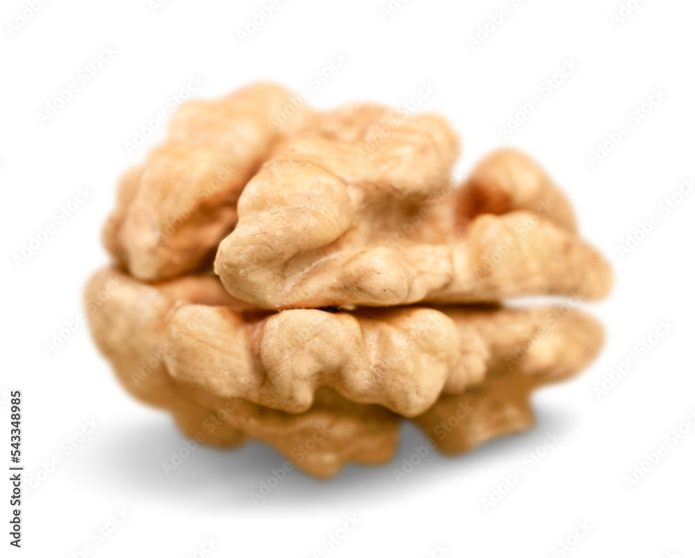 Collection of Walnut and a cracked walnut isolated on the white background Collection of Walnut and a cracked walnut isolated on the white background