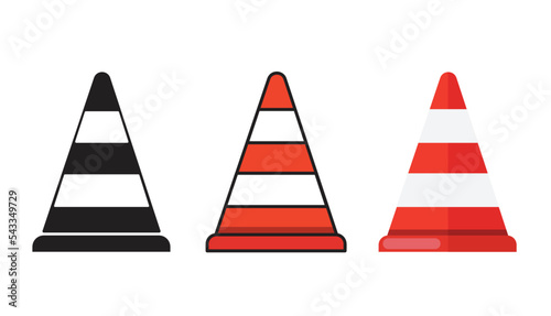 traffic cone icon vector illustration