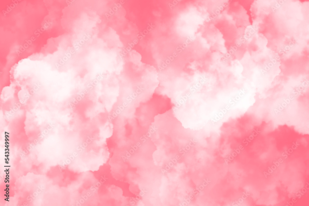 White Cloud Texture with Pink sky Background 
