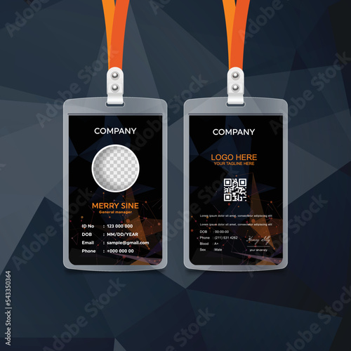 Corporate ID Card Design, Simple and Clean id card Design Template.