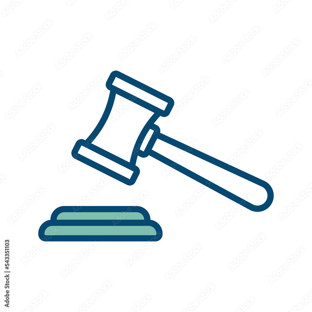 hammer of justice icon vector design template in white background hammer of justice icon vector design template in white background
