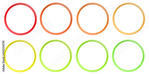 set of circle neon icon frame, glowing cirlce frame frame of icons