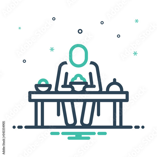Mix icon for ate dinner