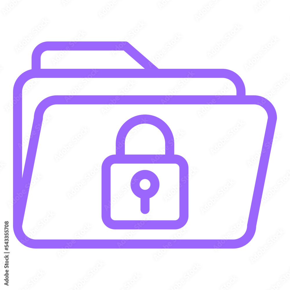 Folder Locked Icon Style Folder Locked Icon Style