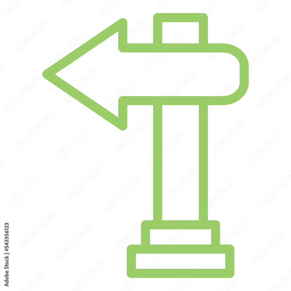 Signboard Left Icon Style