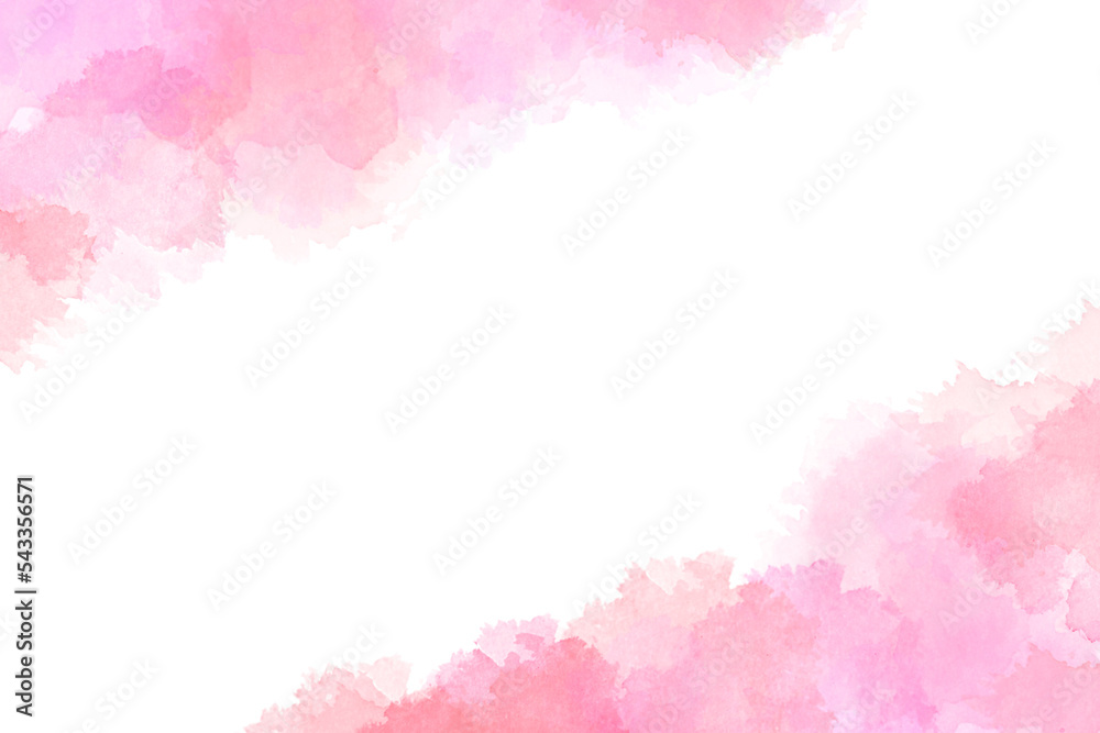 ピンクの水彩タッチの背景素材　アブストラクト