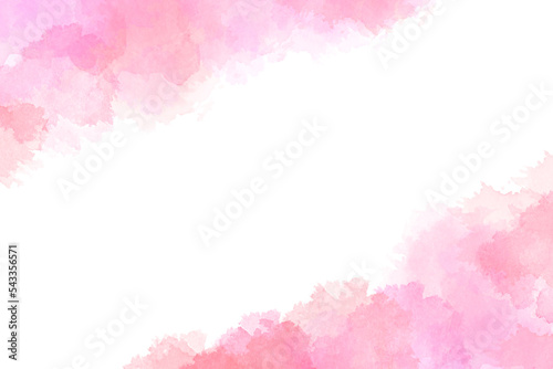 ピンクの水彩タッチの背景素材 アブストラクト