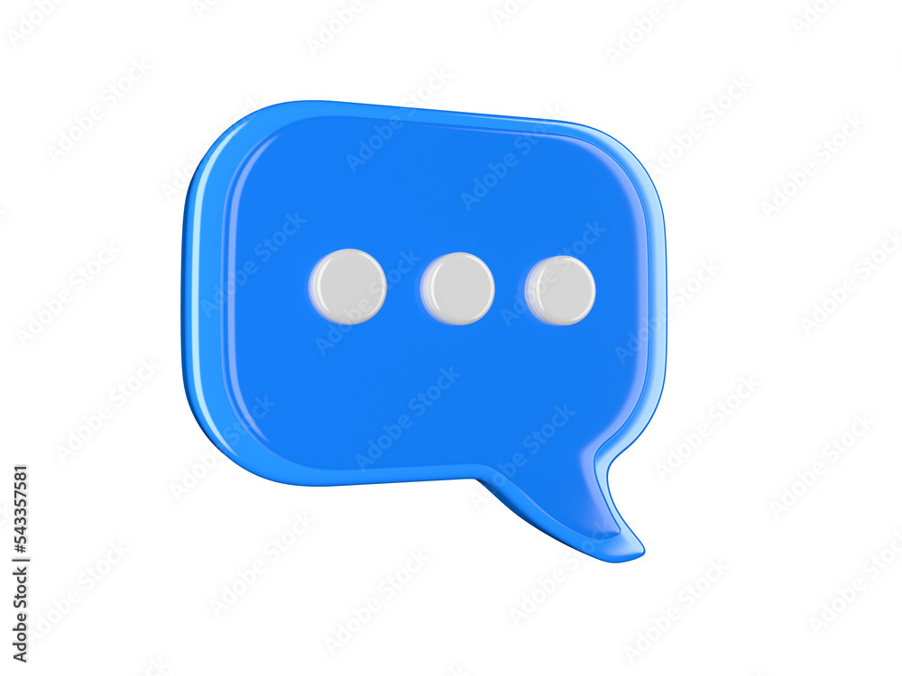 Chat message notification icon isolated cutout Chat message notification icon isolated cutout