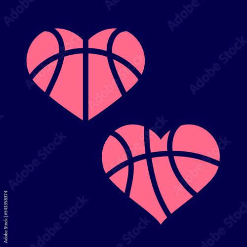 Heart Basketball Illustration - Vector