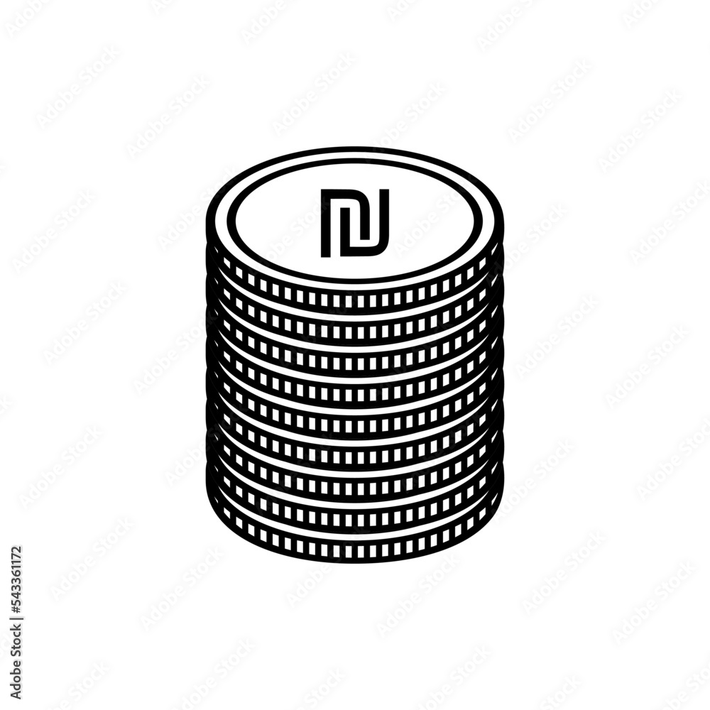 Israel Currency Icon Symbol. Israeli Shekel, ILS Sign. Vector Illustration Israel Currency Icon Symbol. Israeli Shekel, ILS Sign. Vector Illustration